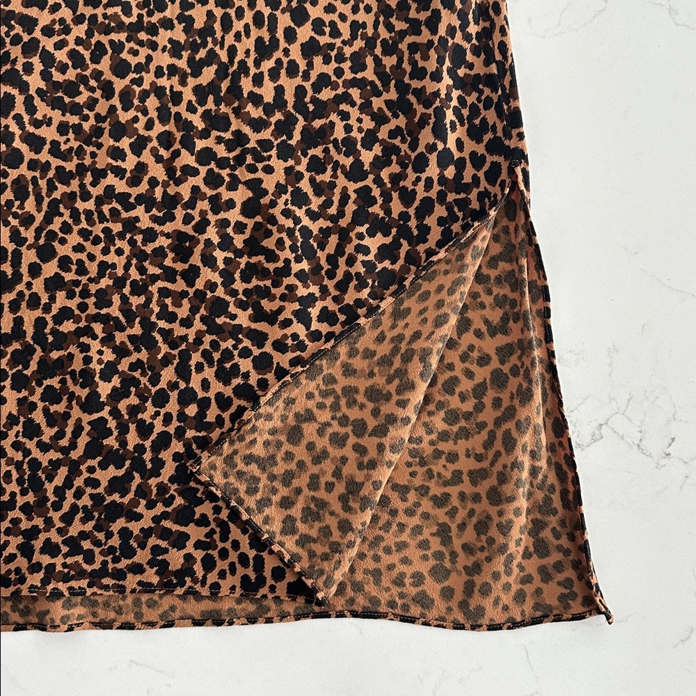 Madewell Leopard Print Drawstring Midi Skirt - image 6